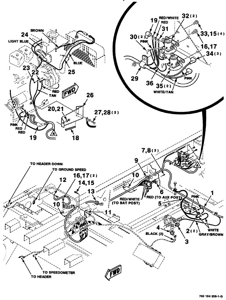 Схема запчастей Case IH 8880HP - (04-034) - ENGINE WIRING ASSEMBLY - FRONT (8880HP) (55) - ELECTRICAL SYSTEMS
