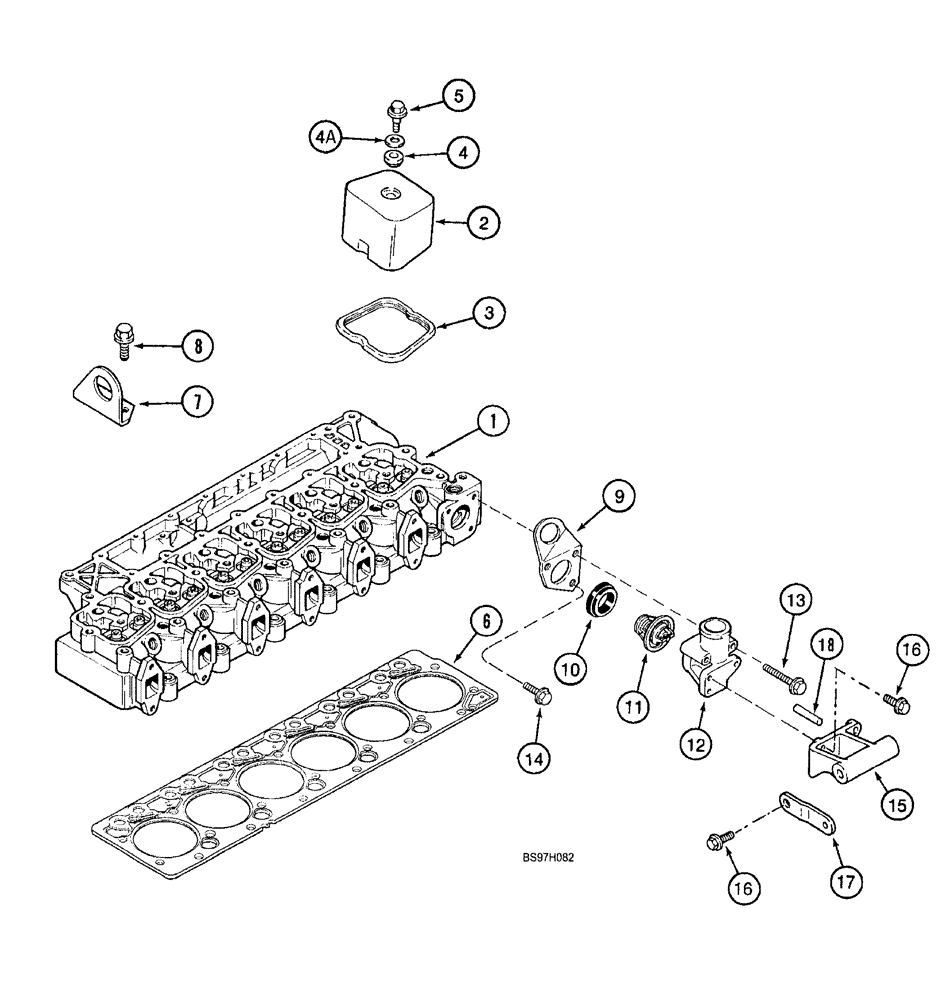 Схема запчастей Case IH SPX3200 - (03-028) - CYLINDER HEAD AND GASKET (10) - ENGINE