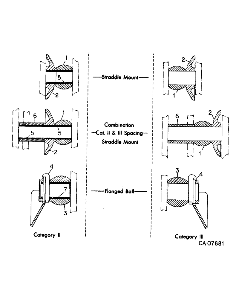 Схема запчастей Case IH 3488 - (09-15) - FRAME, THREE POINT HITCH BALLS, CAT III (12) - FRAME