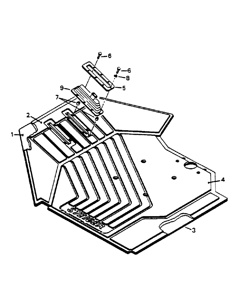 Схема запчастей Case IH 9170 - (01-03) - FLOORBOARD MAT AND TRIM (10) - CAB