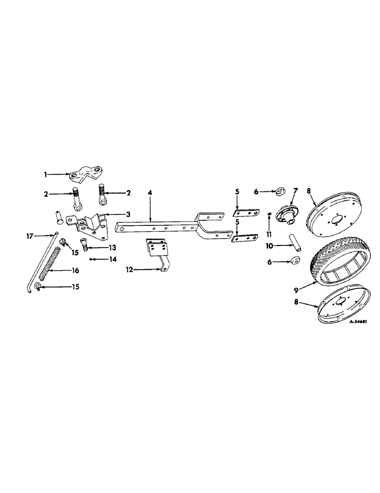 Схема запчастей Case IH 188 - (C-11) - PLANTER ATTACHING UNIT, GAUGE WHEEL CONTROLLED FLEXIBLE ATTACHING UNIT, FOR 2-1/4 SQUARE TOOL BAR 