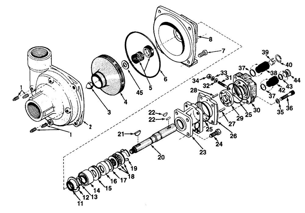 Схема запчастей Case IH FLX810 - (07-008) - PUMP-HYPRO 2” INLET, 9304C-HM1C Hydraulic Components
