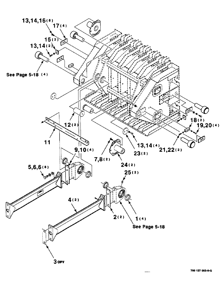Схема запчастей Case IH 8585 - (5-16) - PLUNGER ROLLER ASSEMBLY (13) - FEEDER