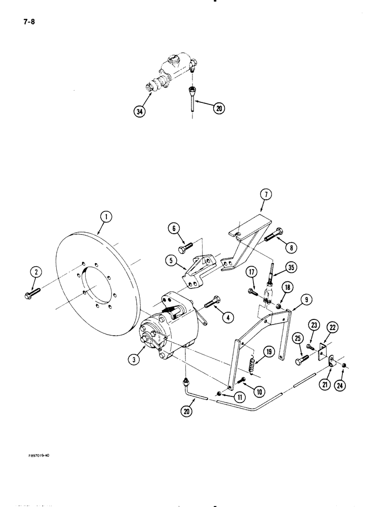 Схема запчастей Case IH 9110 - (7-08) - BRAKE SYSTEM (07) - BRAKES