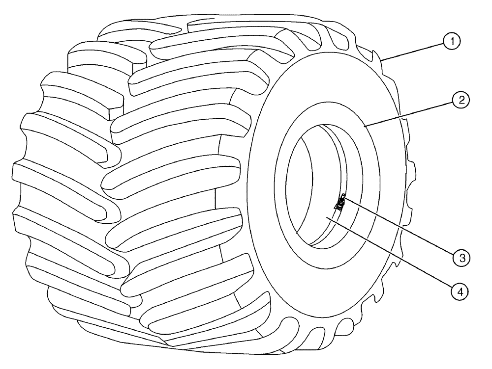 Схема запчастей Case IH TITAN 4520 - (05-001) - 48" GOODYEAR STGXT, TIRE-MTD LH/RH, 48 X 31, 12PL, GY Tires