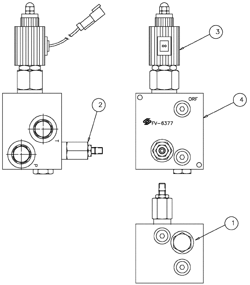 Схема запчастей Case IH SPX3310 - (06-036) - PRODUCT VALVE W/O FITTINGS Hydraulic Plumbing