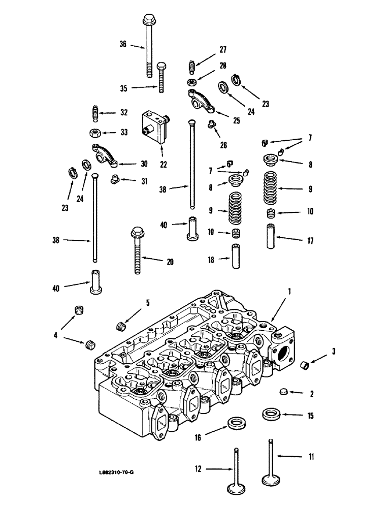 Схема запчастей Case IH 8830 - (2-14) - VALVE MECHANISM, DIESEL (02) - ENGINE