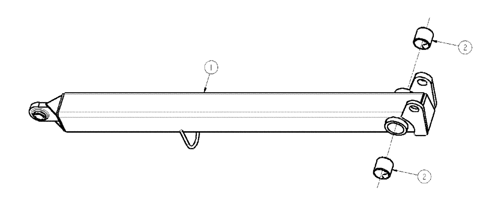 Схема запчастей Case IH SPX4260 - (04-008) - LINK GROUP, PARALLEL, LOWER RH Suspension & Frame