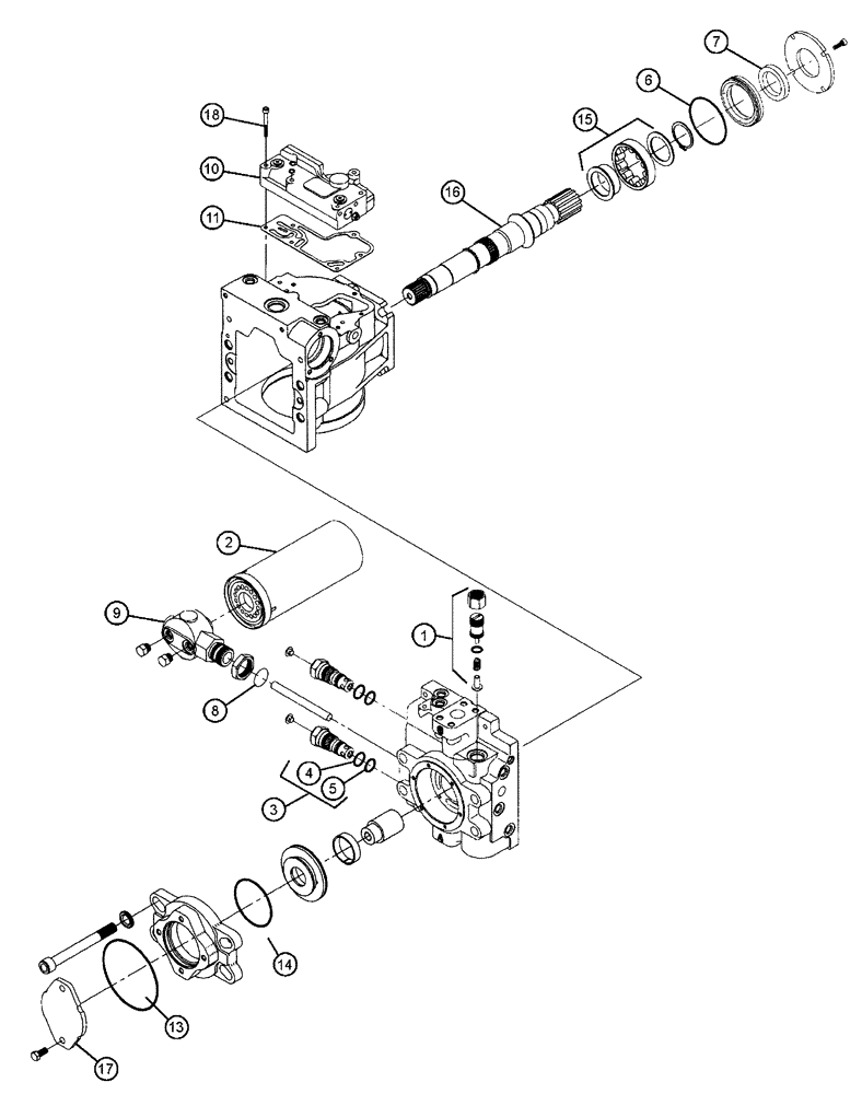 Схема запчастей Case IH SPX4260 - (06-026) - HYDROSTATIC PUMP Hydraulic Plumbing