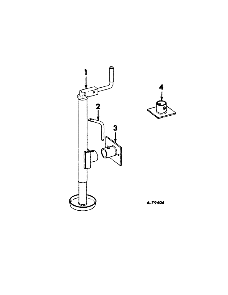 Схема запчастей Case IH 311 - (Q-12) - JACK ATTACHMENT, FOR TRAILING TYPE, 1966 TO 1971 
