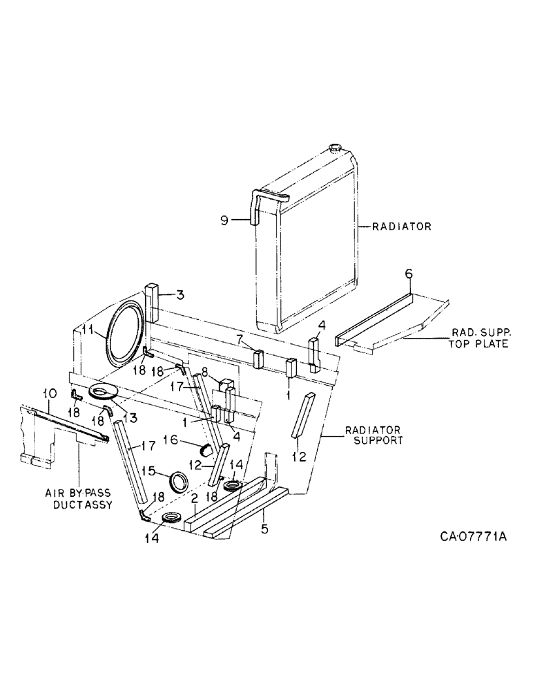 Схема запчастей Case IH 3688HC - (06-09) - COOLING, RADIATOR SUPPORT SEALS Cooling