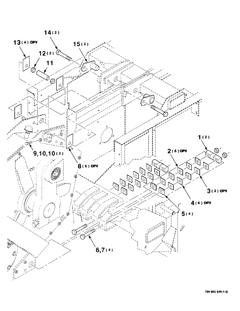 Схема запчастей Case IH 8575 - (2-16) - GEARBOX MOUNTING ASSEMBLY Driveline