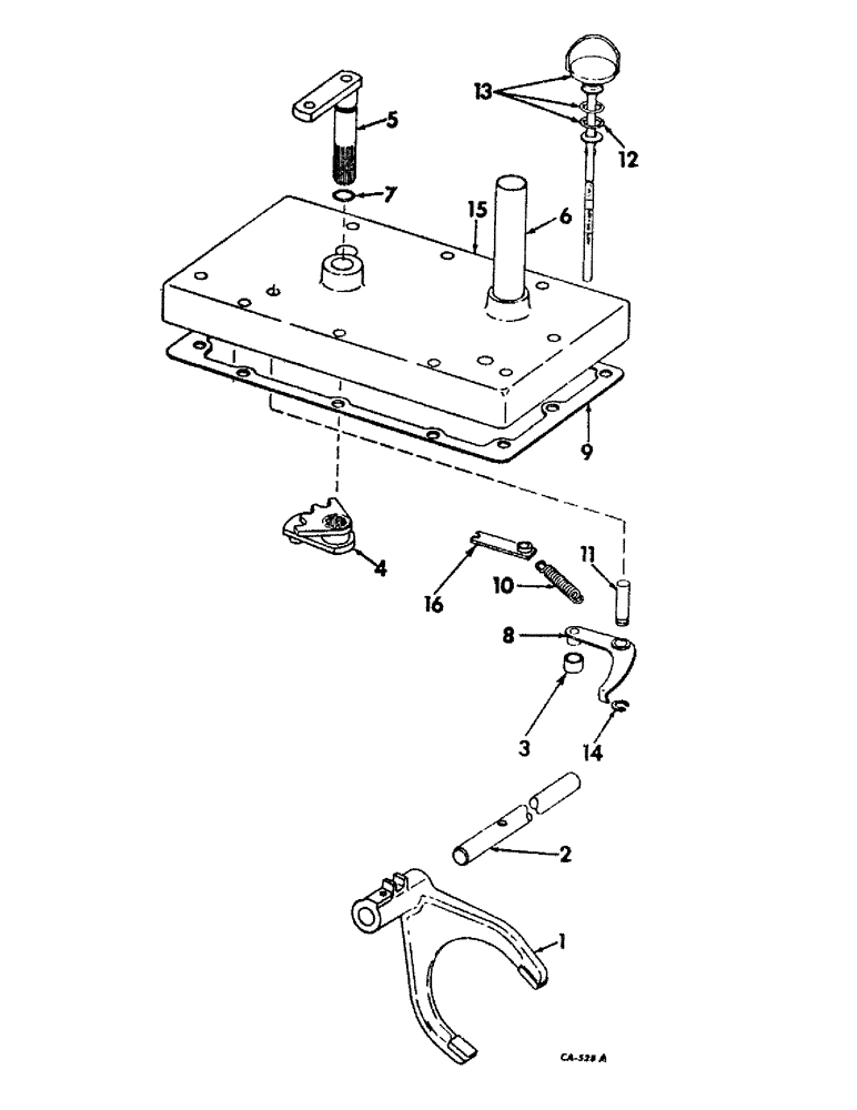 Схема запчастей Case IH 2826 - (07-55) - DRIVE TRAIN, GEAR SHIFT MECHANISM, RANGE TRANSMISSION, HYDROSTATIC DRIVE TRACTORS (04) - Drive Train
