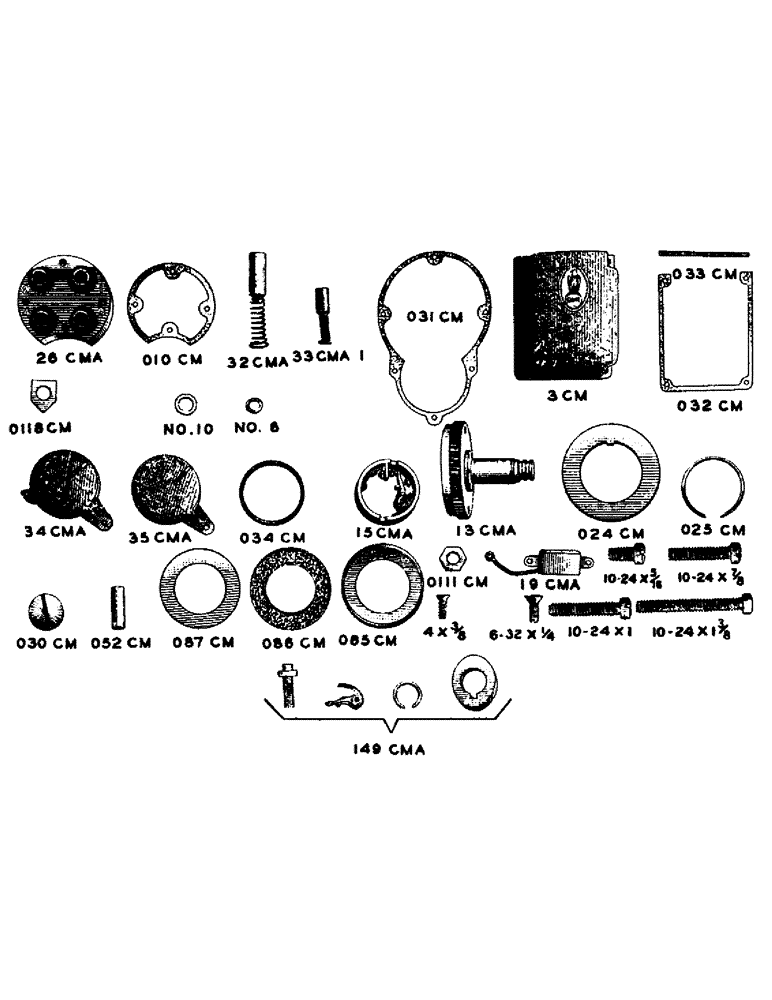 Схема запчастей Case IH D-SERIES - (031) - PARTS FOR 4-CMA "CASE" MAGNETO, ORDER FROM AUTHORIZED "CASE" (04) - ELECTRICAL SYSTEMS
