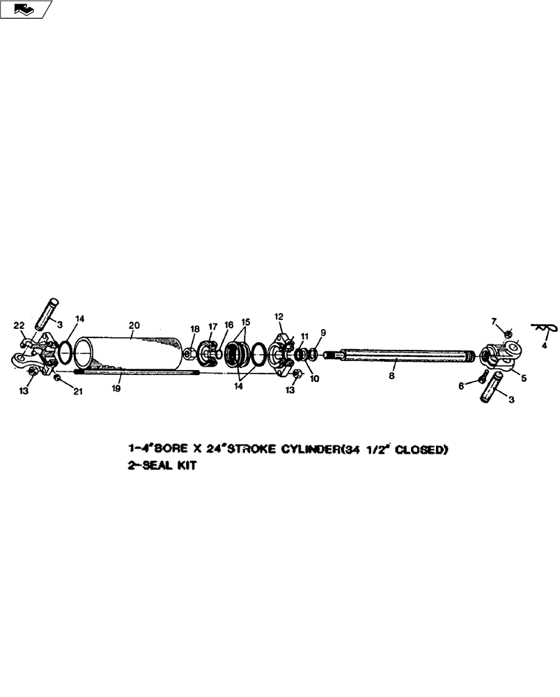 Схема запчастей Case IH 4200 II - (35.100.06) - HYDRAULIC CYLINDER ASSEMBLY (35) - HYDRAULIC SYSTEMS