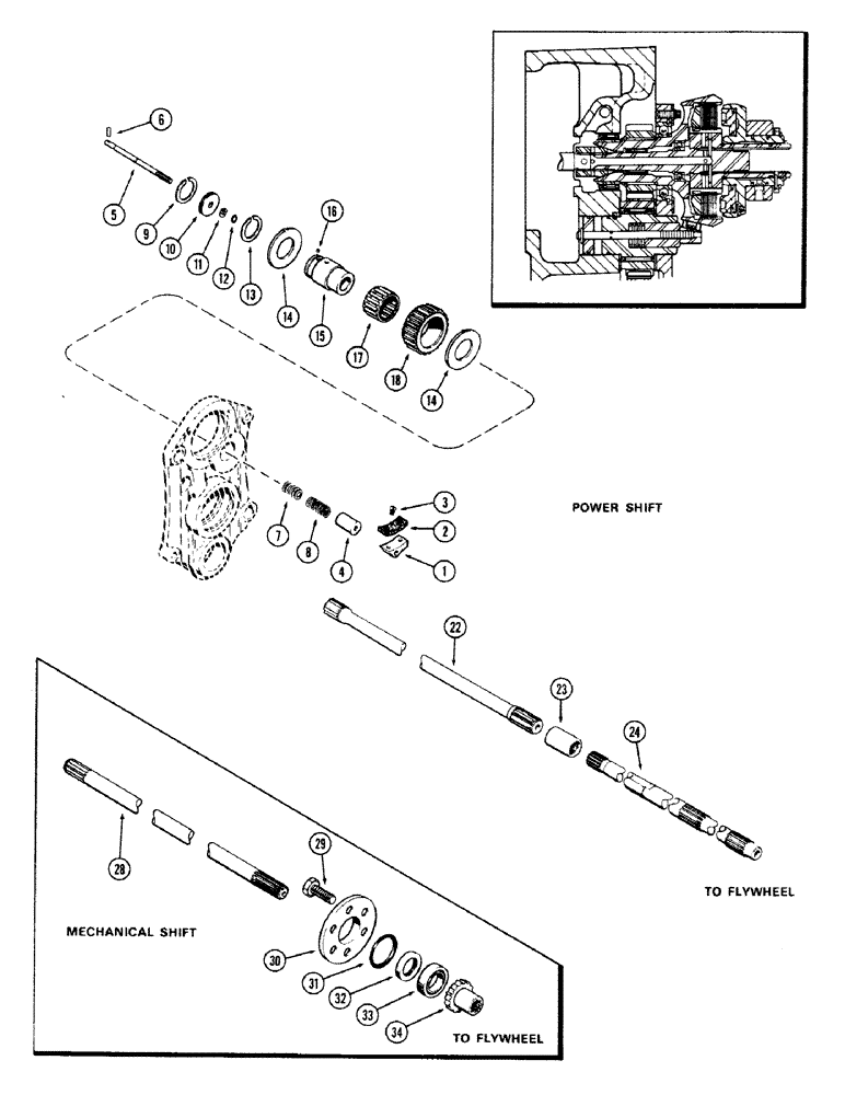 Схема запчастей Case IH 870 - (218) - P.T.O. 1ST IDLER AND BRAKE (06) - POWER TRAIN