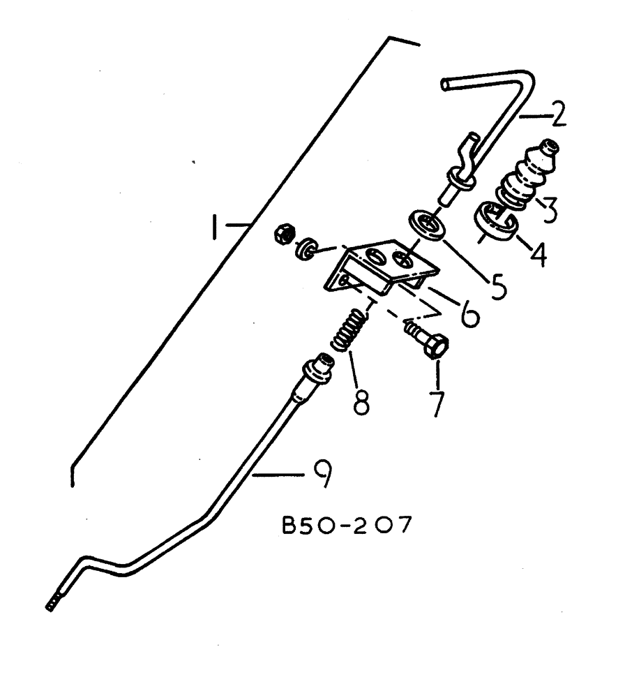 Схема запчастей Case IH 885 - (09-016) - HITCH HAND CONTROL - DE-LUXE CAB (12) - FRAME