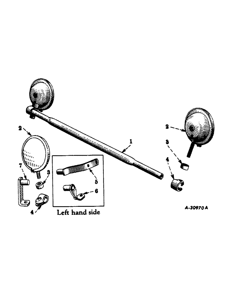 Схема запчастей Case IH SUPER C - (069) - ELECTRICAL SYSTEM, HEADLIGHT AND REAR LIGHT SUPPORTS (06) - ELECTRICAL SYSTEMS