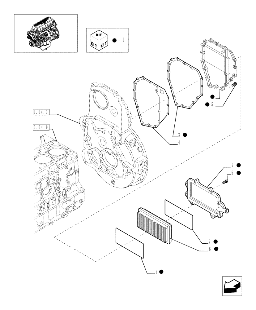 Схема запчастей Case IH F3AE0684P E906 - (0.04.5[01]) - ENGINE BREATHERS (500386078) 