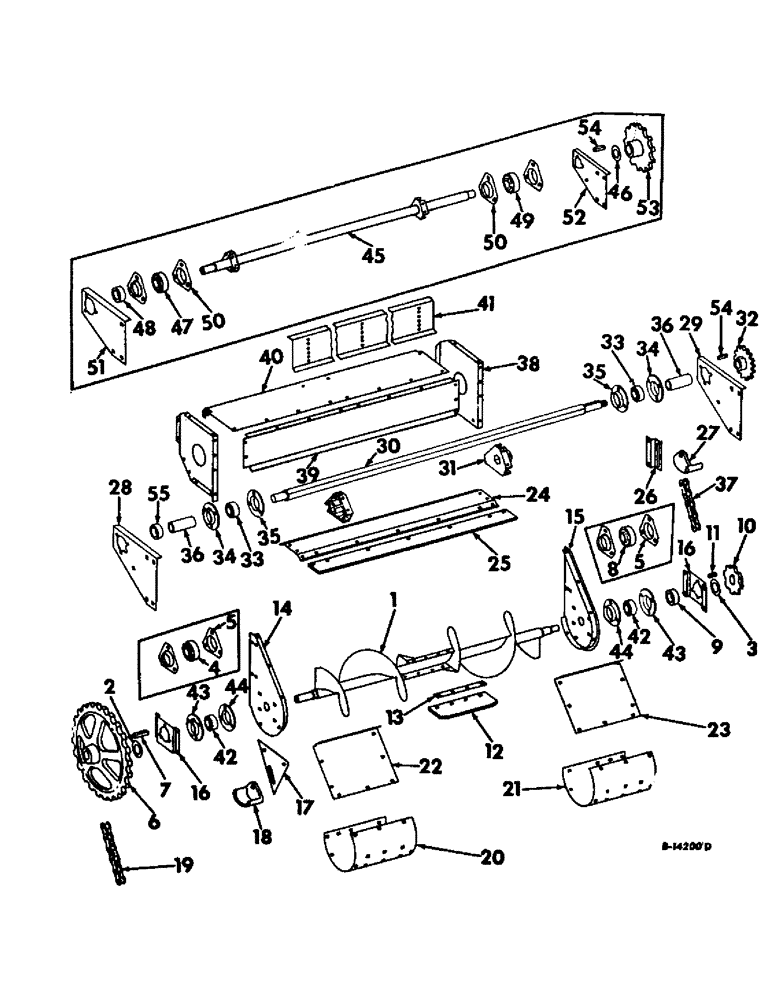 Схема запчастей Case IH 228 - (A-08) - AUGER, BEATER AND BEATER DRIVE (58) - ATTACHMENTS/HEADERS