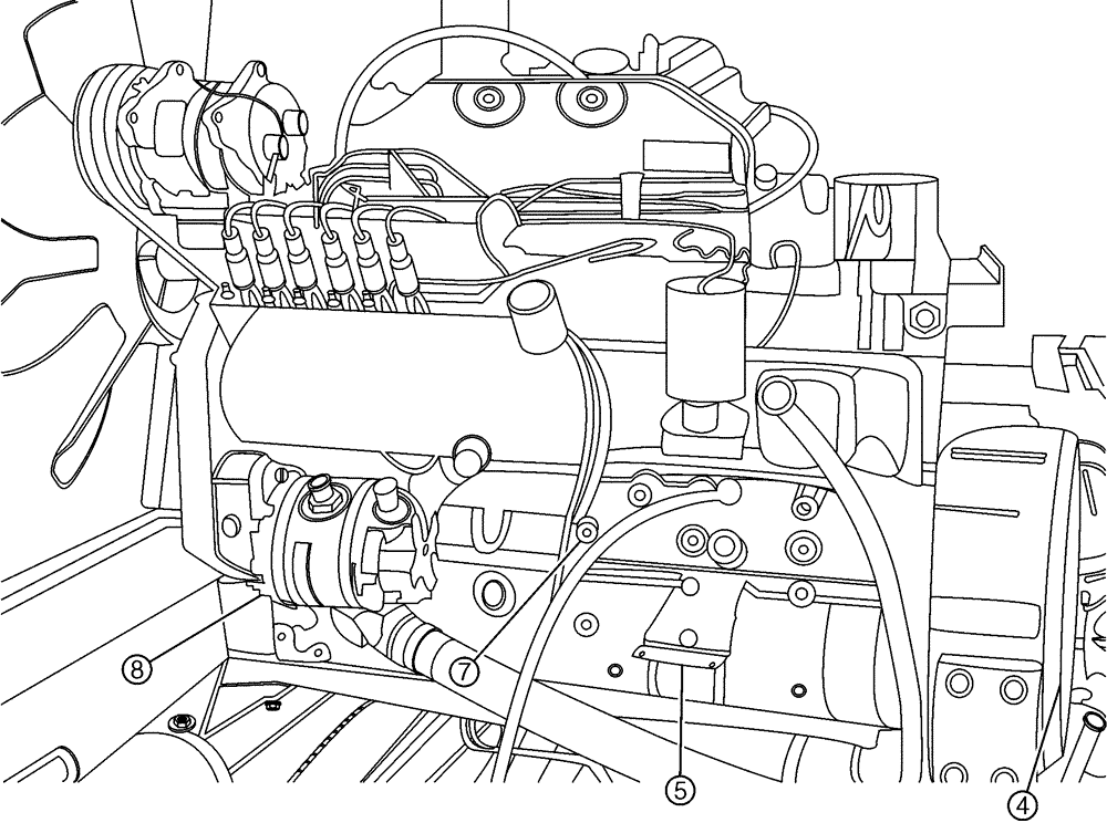 Схема запчастей Case IH SPX3310 - (03-001[01]) - ENGINE PACKAGE (01) - ENGINE