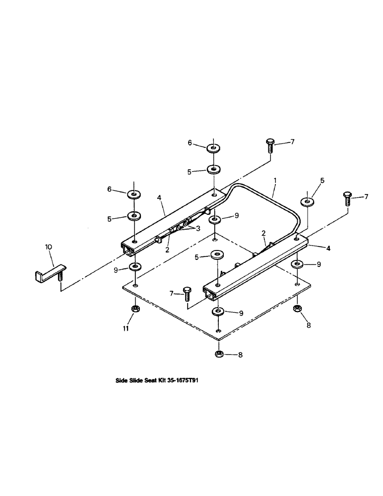 Схема запчастей Case IH 9110 - (01-33) - SIDE SLIDE SEAT OPTION (10) - CAB