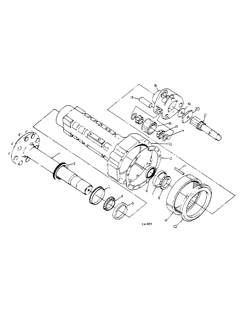 Схема запчастей Case IH 2400 - (07-46) - REAR AXLE CARRIER AND CONNECTIONS (04) - Drive Train