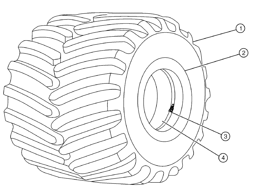 Схема запчастей Case IH TITAN 4020 - (05-009) - 66" GOODYEAR, 16 PLY, TIRE-MTD, LH/RH, 66 X 43, 16PL, XT Tires