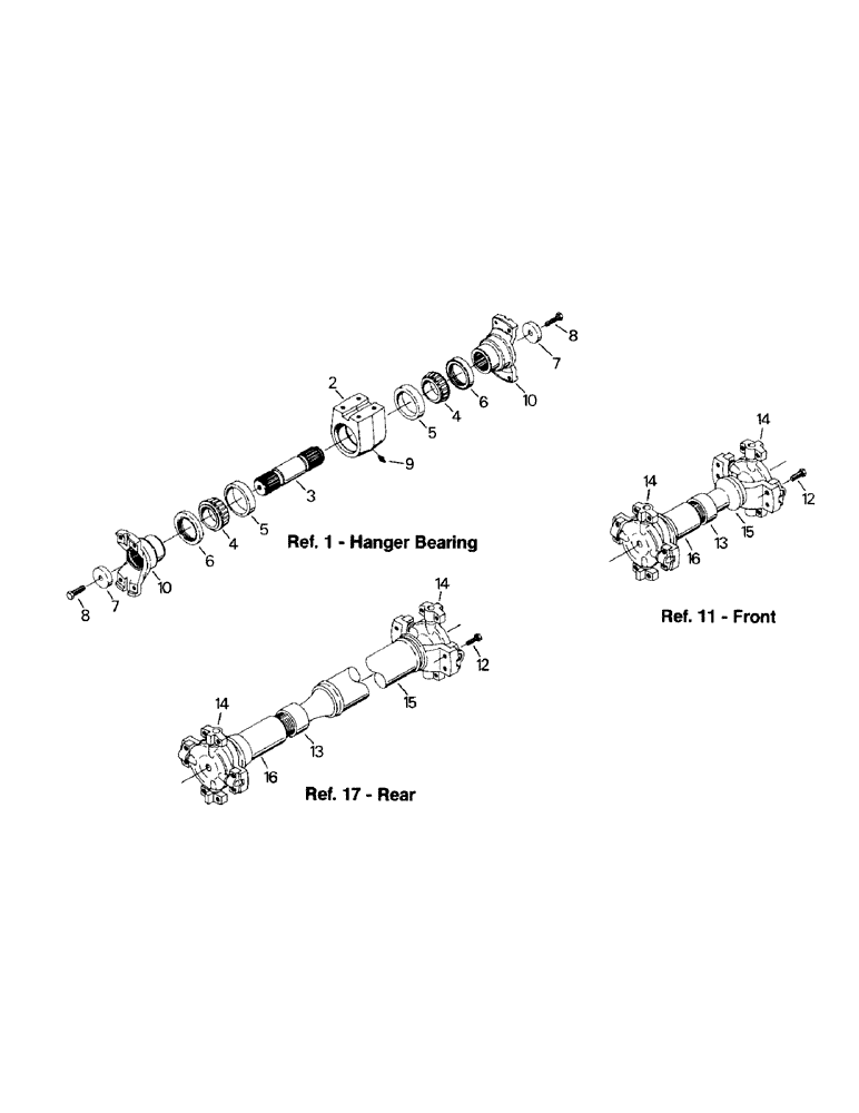Схема запчастей Case IH CR-1280 - (10-15) - PTO DRIVESHAFTS Options & Miscellaneous