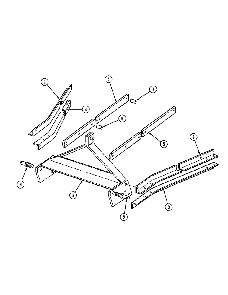 Схема запчастей Case IH 4500 - (9-016) - THREE POINT HITCH, DIRECT MOUNTED MODELS, 12 FOOT 6 INCH BASIC SIZE (09) - CHASSIS/ATTACHMENTS