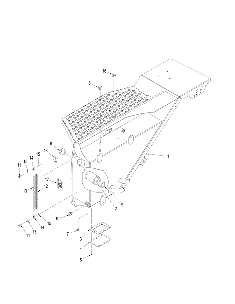 Схема запчастей Case IH STEIGER 485 - (08-20) - HYDRAULIC TANK, QUADTRAC TRACTOR (08) - HYDRAULICS