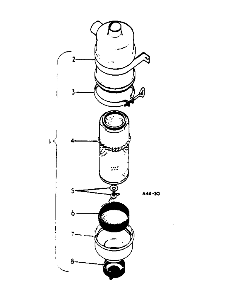 Схема запчастей Case IH 364 - (4-20) - CHASSIS, AIR CLEANER, DRY TYPE (12) - CHASSIS