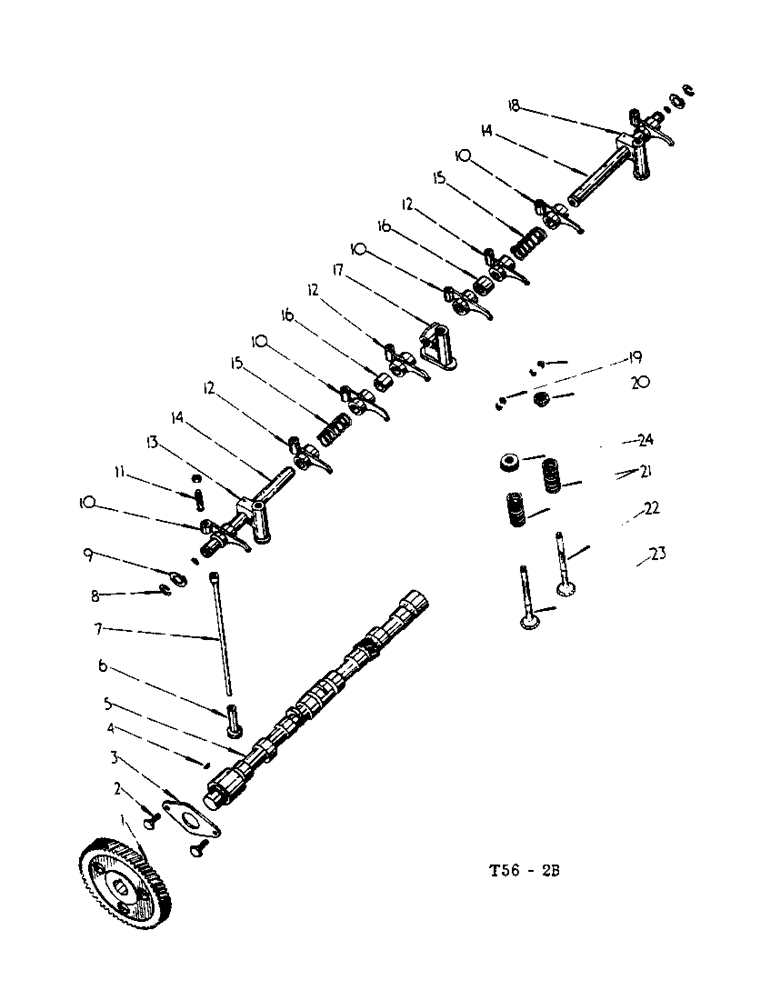 Схема запчастей Case IH 276 - (2-04) - CAMSHAFT AND VALVE MECHANISM (02) - ENGINE