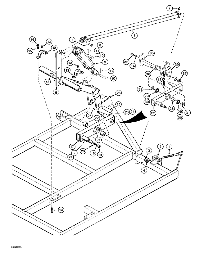 Схема запчастей Case IH 4800 - (9-14) - WING FRAME AXLES AND DEPTH CONTROL WITH DUAL WHEELS (09) - CHASSIS/ATTACHMENTS