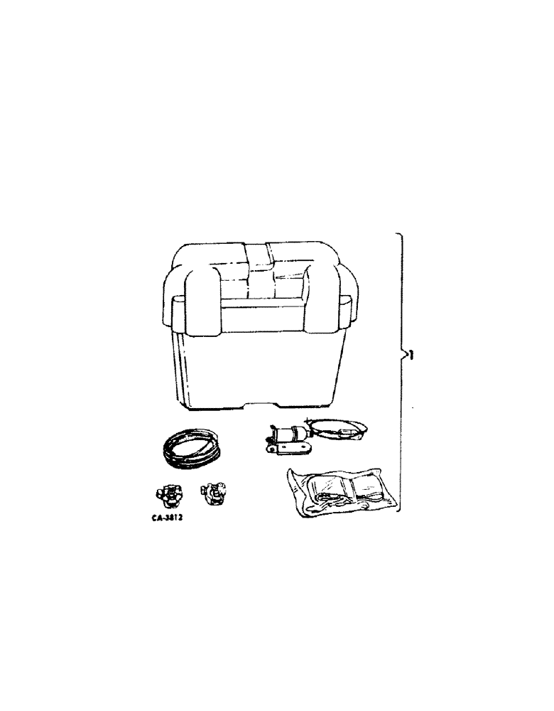 Схема запчастей Case IH 200 - (E-14[A]) - BATTERY BOX ATTACHMENT TRACTORS WITH 6 VOLT SYSTEMS 