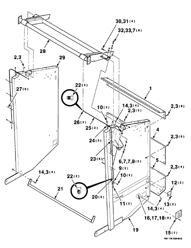 Схема запчастей Case IH 8465 - (5-08) - TAILGATE ASSEMBLY, 700130924 TAILGATE ASSEMBLY COMPLETE, SERIAL NUMBER CFH0077366 AND LATER (16) - BALE EJECTOR