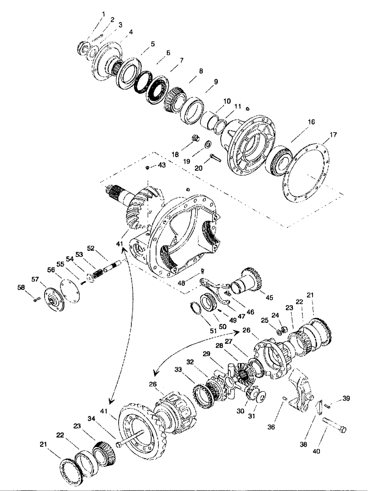 Схема запчастей Case IH AUSTOFT - (A02[02]) - FRONT AXLE-DIFF Mainframe & Functioning Components