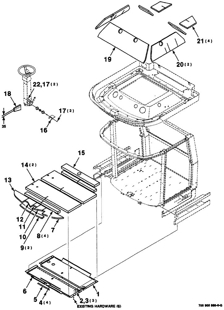 Схема запчастей Case IH 8870 - (09-22) - NOISE REDUCTION KIT (88) - ACCESSORIES