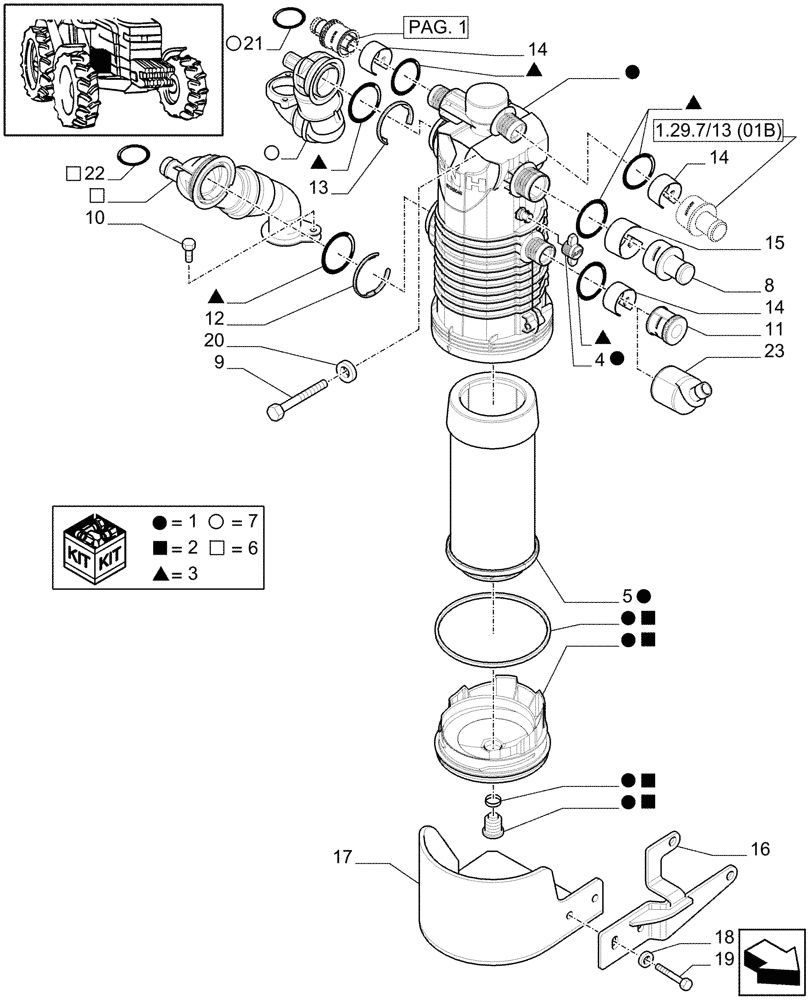 Схема запчастей Case IH MAXXUM 140 - (1.32.8/03[02A]) - 113 L/MIN CCLS PUMP FOR (CL.3) FRONT AXLE - PUMPS FOR HYDRAULIC SYSTEM AND LIFT - D6562 - C7420 (VAR.330835-331836-332836-333836-335836 / 743744) (03) - TRANSMISSION