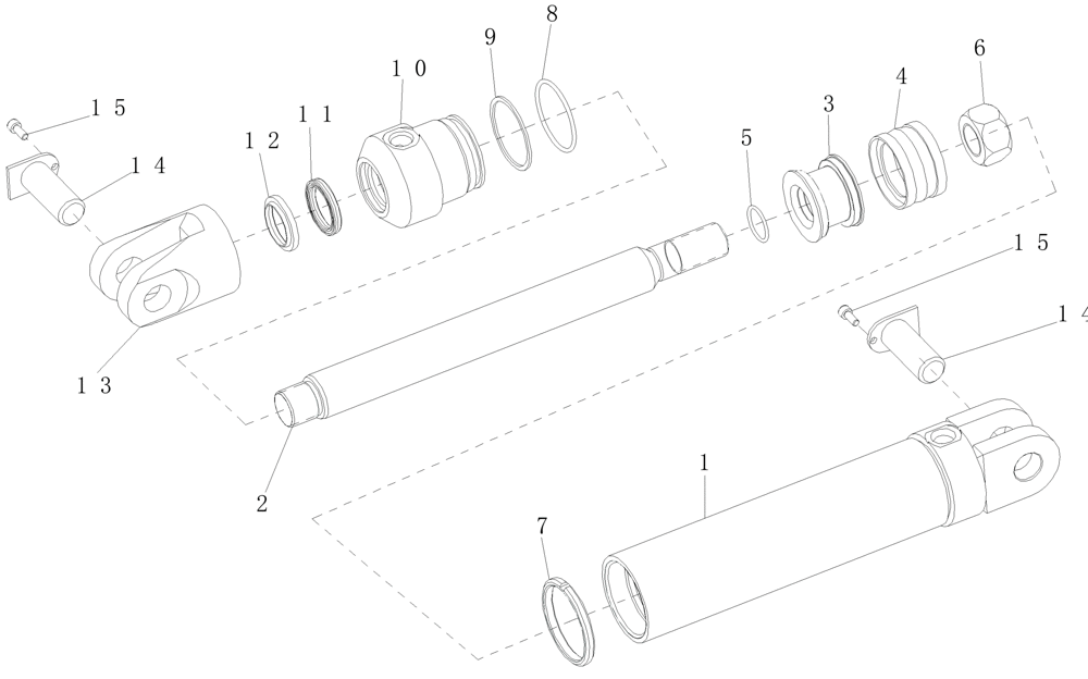 Схема запчастей Case IH 7700 - (B02.04[01]) - Hydraulic Cylinder {Cabin Tilt} (35) - HYDRAULIC SYSTEMS