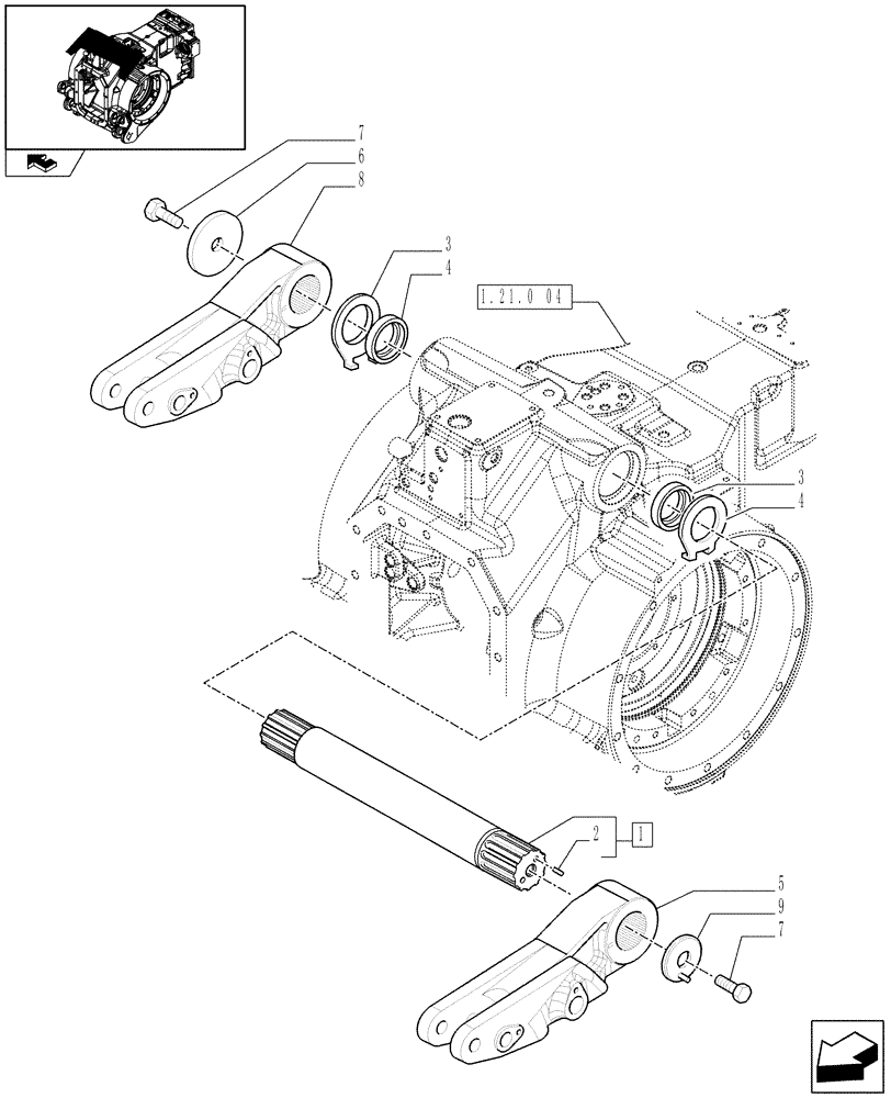Схема запчастей Case IH PUMA 165 - (1.82.8) - HYDRAULIC POWER LIFT - ROCK SHAFT AND ASSOCIATES (07) - HYDRAULIC SYSTEM