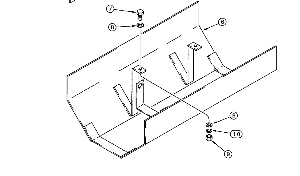 Схема запчастей Case IH 955 - (9B-72[B]) - TRANSMISSION DRIVE GUARD - ALL RIGID, VERTICAL FOLD AND PARALLEL FRONT FOLD PLANTERS (09) - CHASSIS/ATTACHMENTS