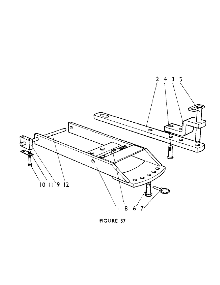 Схема запчастей Case IH 770A - (060) - SWINGING DRAWBAR, OPTIONAL EQUIPMENT Drawbars & Hitches