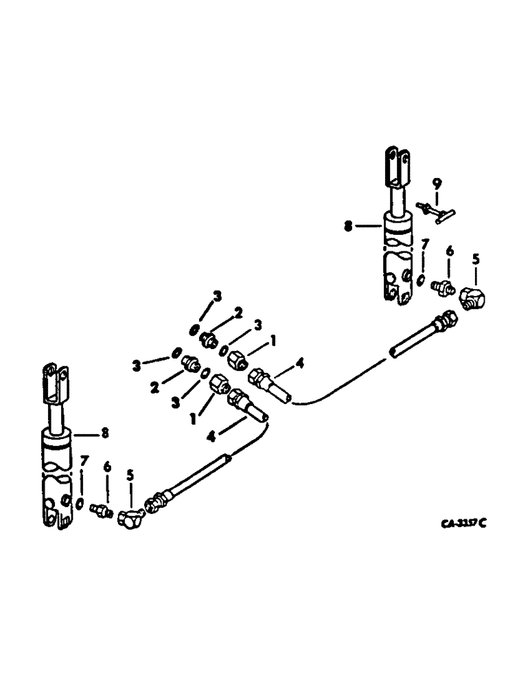 Схема запчастей Case IH 92 - (D-13) - HYDRAULIC MARKER COMPLETING PACKAGE 