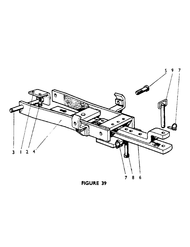 Схема запчастей Case IH 880UE - (58) - SWINGING DRAWBAR (OPTIONAL EQUIPMENT) Drawbars & Hitches
