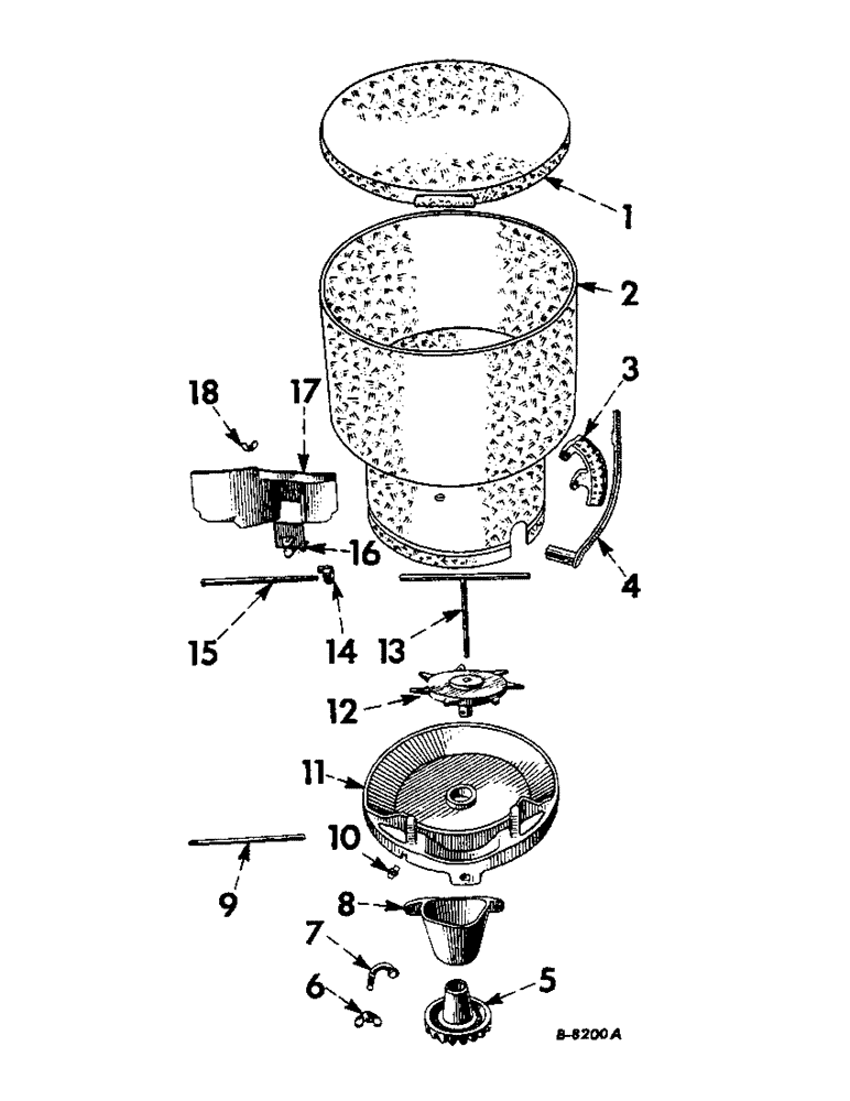 Схема запчастей Case IH 1-401 - (AE-2) - HOPPER 