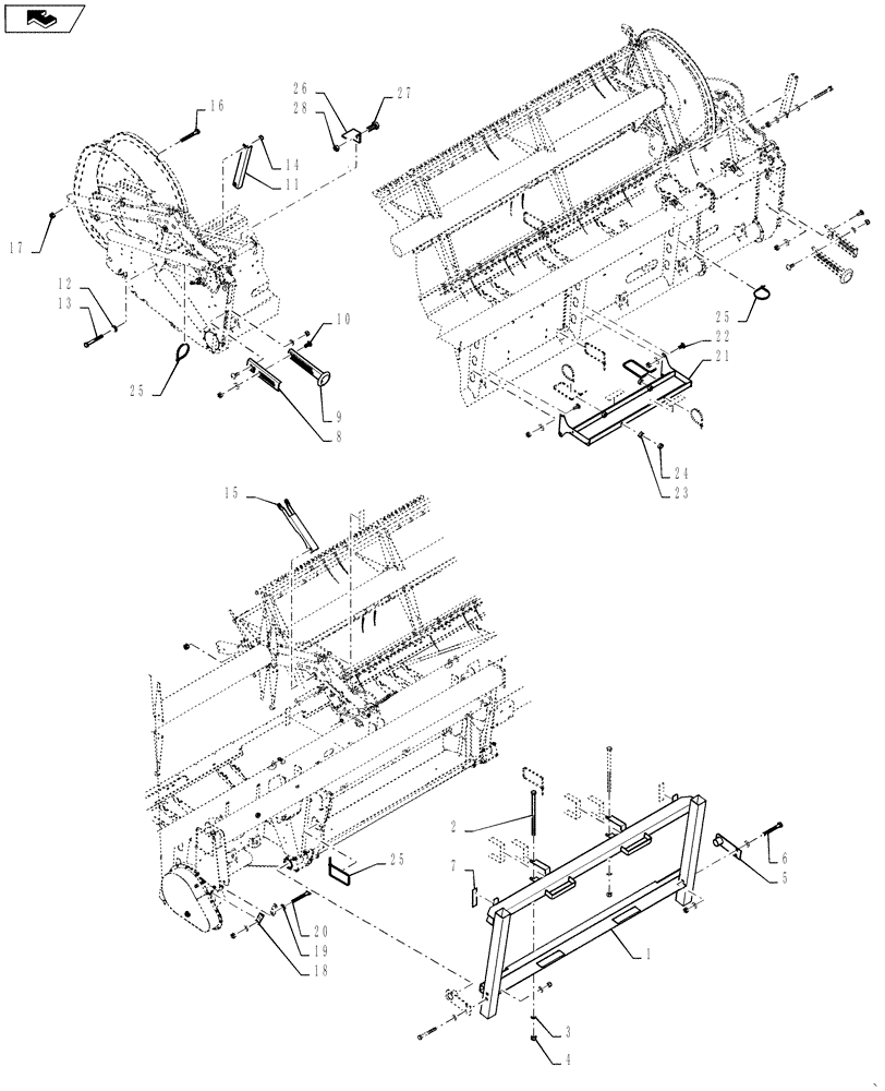 Схема запчастей Case IH 3162 - (05.400.01) - SHIPPING STAND (05) - SERVICE & MAINTENANCE