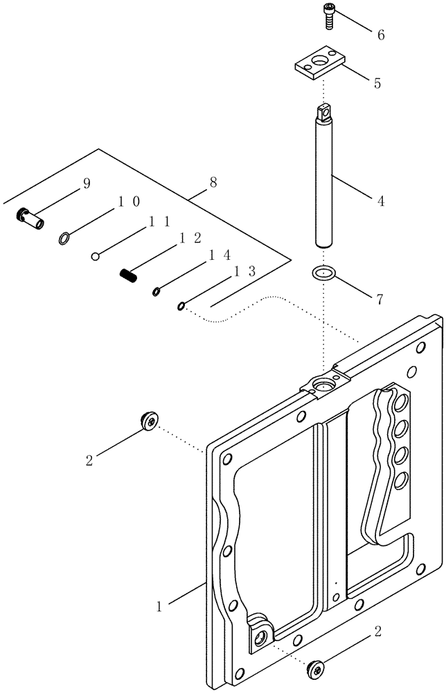 Схема запчастей Case IH MX210 - (06-06) - PLATE ASSEMBLY - VALVE MOUNTING, LEFT HAND SIDE (06) - POWER TRAIN
