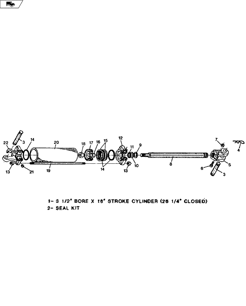 Схема запчастей Case IH 4200 II - (35.100.07) - HYDRAULIC CYLINDER ASSEMBLY (ROCKFORD) (35) - HYDRAULIC SYSTEMS