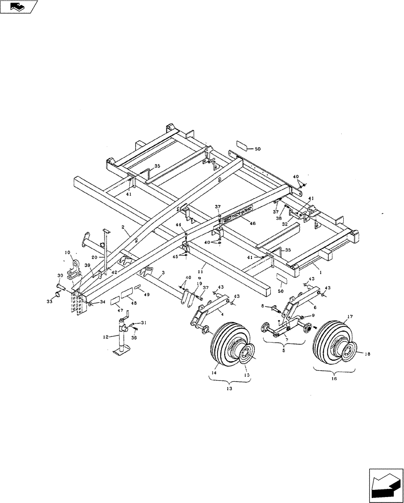 Схема запчастей Case IH 5250 - (39.100.01) - MAIN FRAME (39) - FRAMES AND BALLASTING